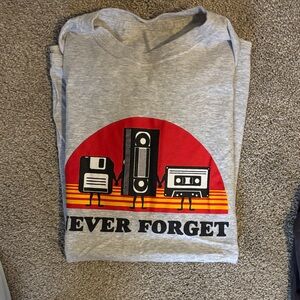 Gray Graphic T-Shirt with Retro Design